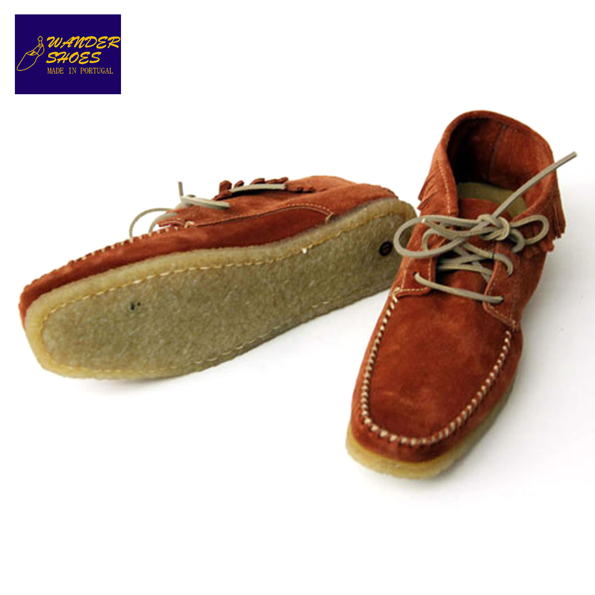 20%OFFクーポンセール 【利用期間 12/1 0:00〜12/1 23:59】 ワンダーシューズ WANDER SHOES 正規販売店 クレープシューズ CREPE SHAMAN SHOES SUEDE RED RED D15S25 クリスマス プレゼント ラッピング