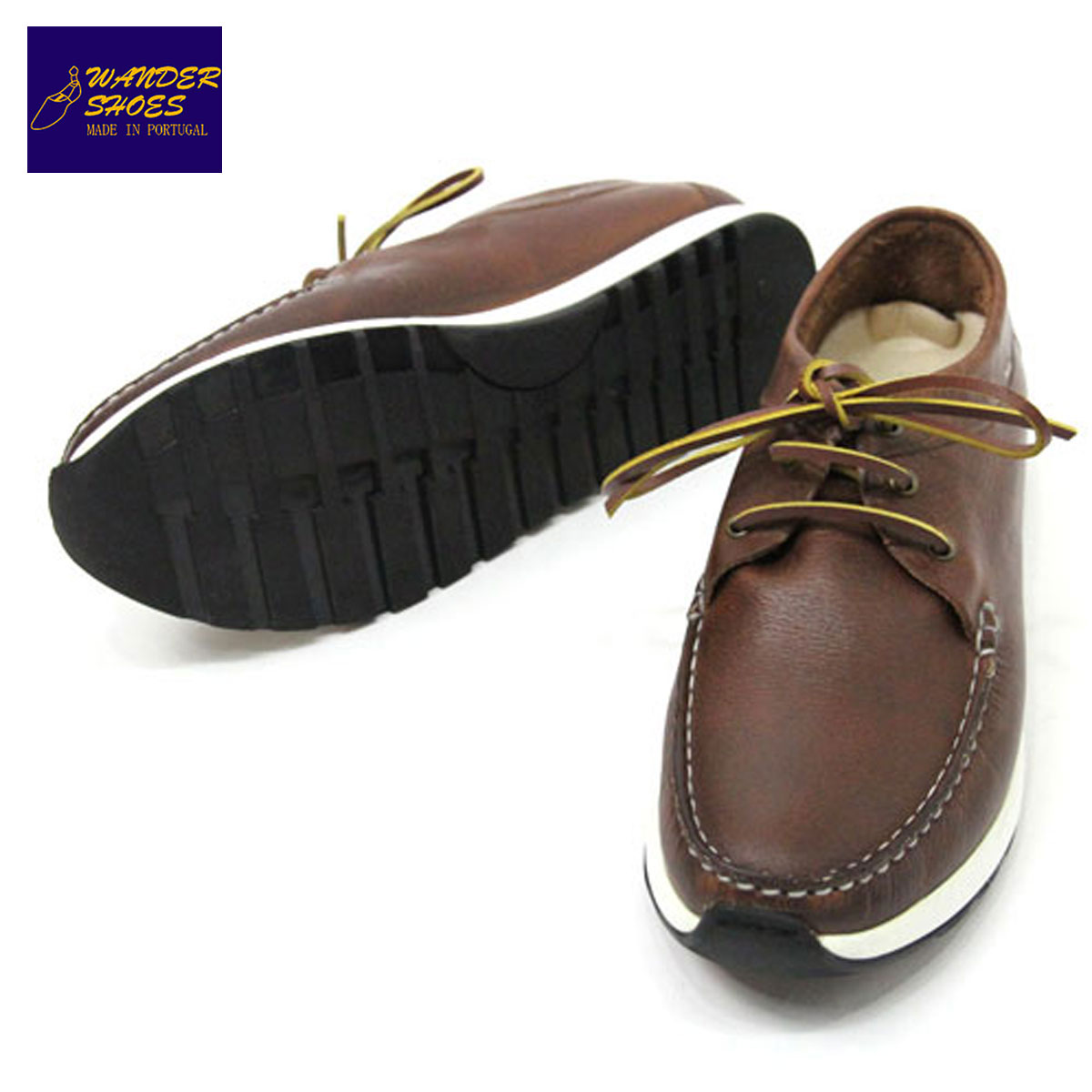 ワンダーシューズ WANDER SHOES 正規販売店 モカシン MOCCASIN SHOES (LEATHER BROWN) D15S25