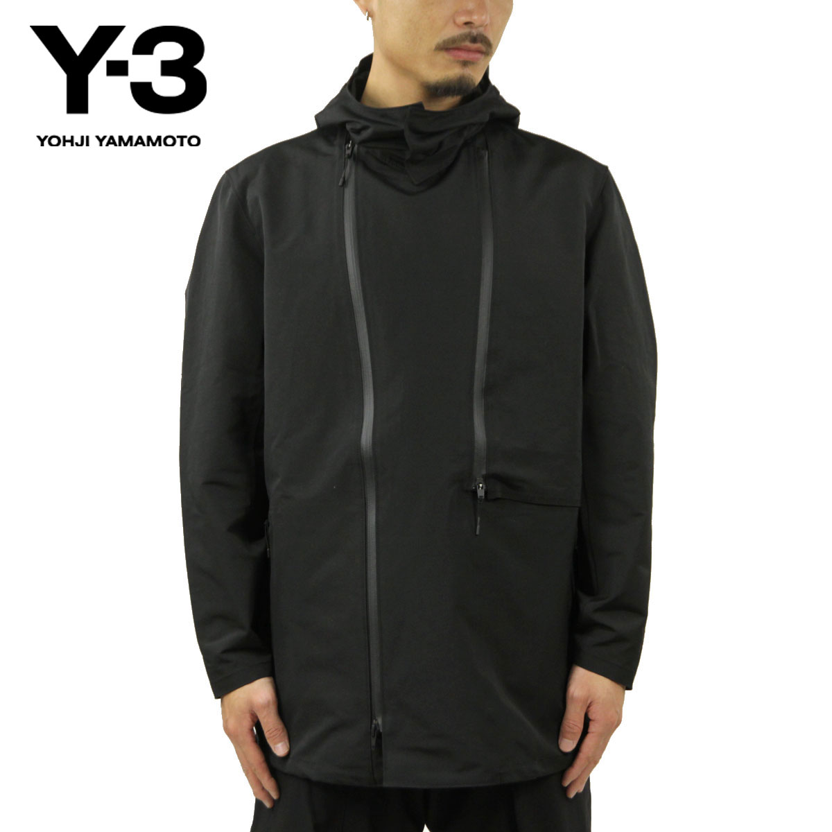 ワイスリー ジャケット メンズ 正規品 Y-3 アウター ナイロンジャケット M CLASSIC DENSE WOVEN HOODED PARKA HB3399 BLACK