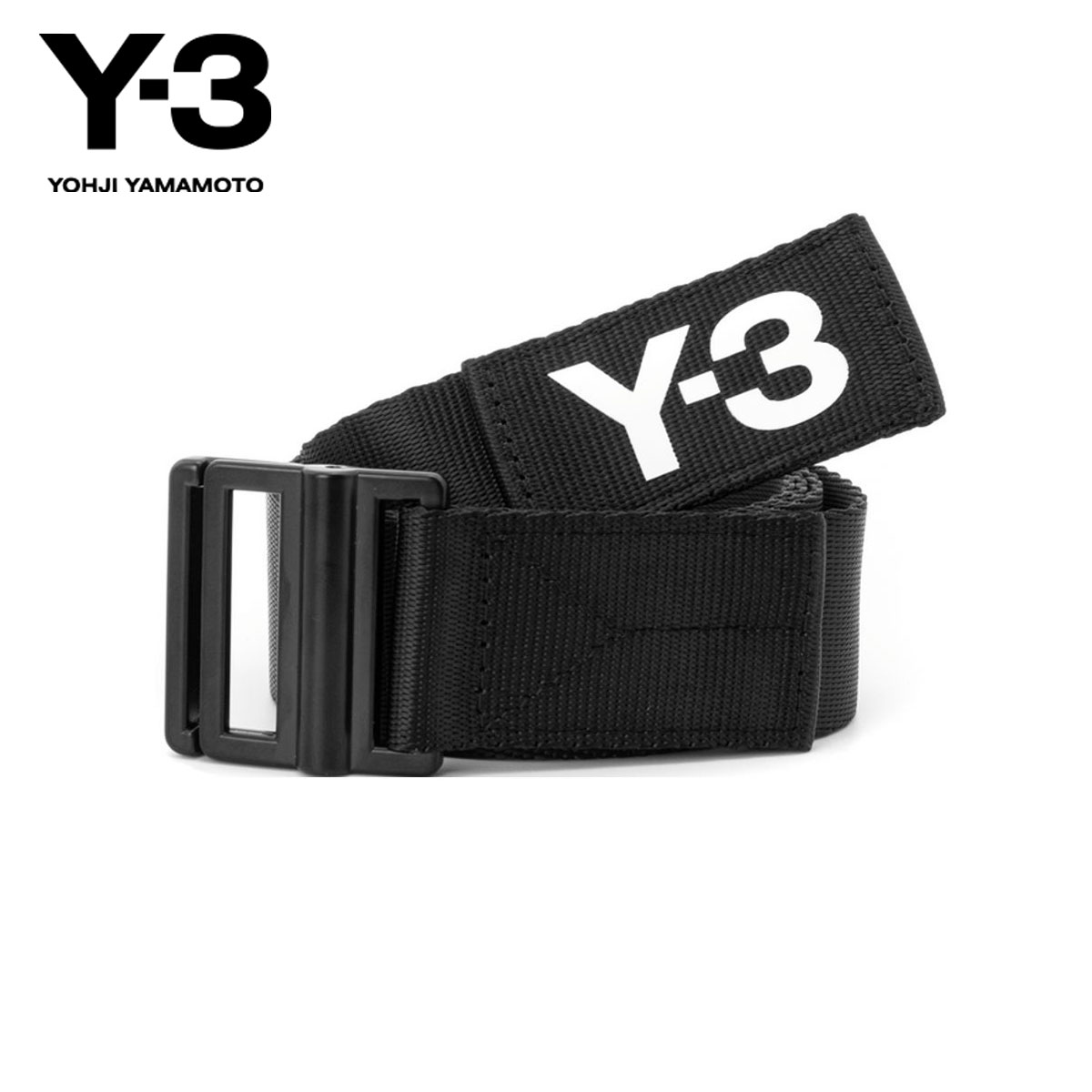 リー ワイスリー ベルト メンズ 正規品 Y-3 ベルト メタルバックル ロゴプリント Y-3 CL L BELT GK2074 BLACK