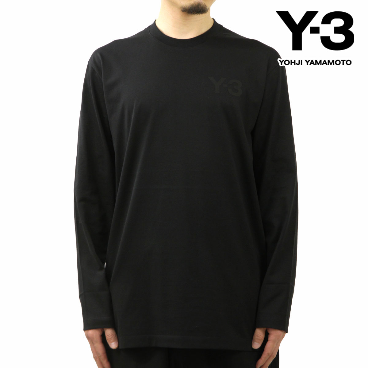 ワイスリー ロンT メンズ 正規販売店 Y-3 トップス クルーネック 長袖 Tシャツ ロゴ M CLASSIC CHEST LOGO LONG SLEEVE TEE FN3361 BLACK