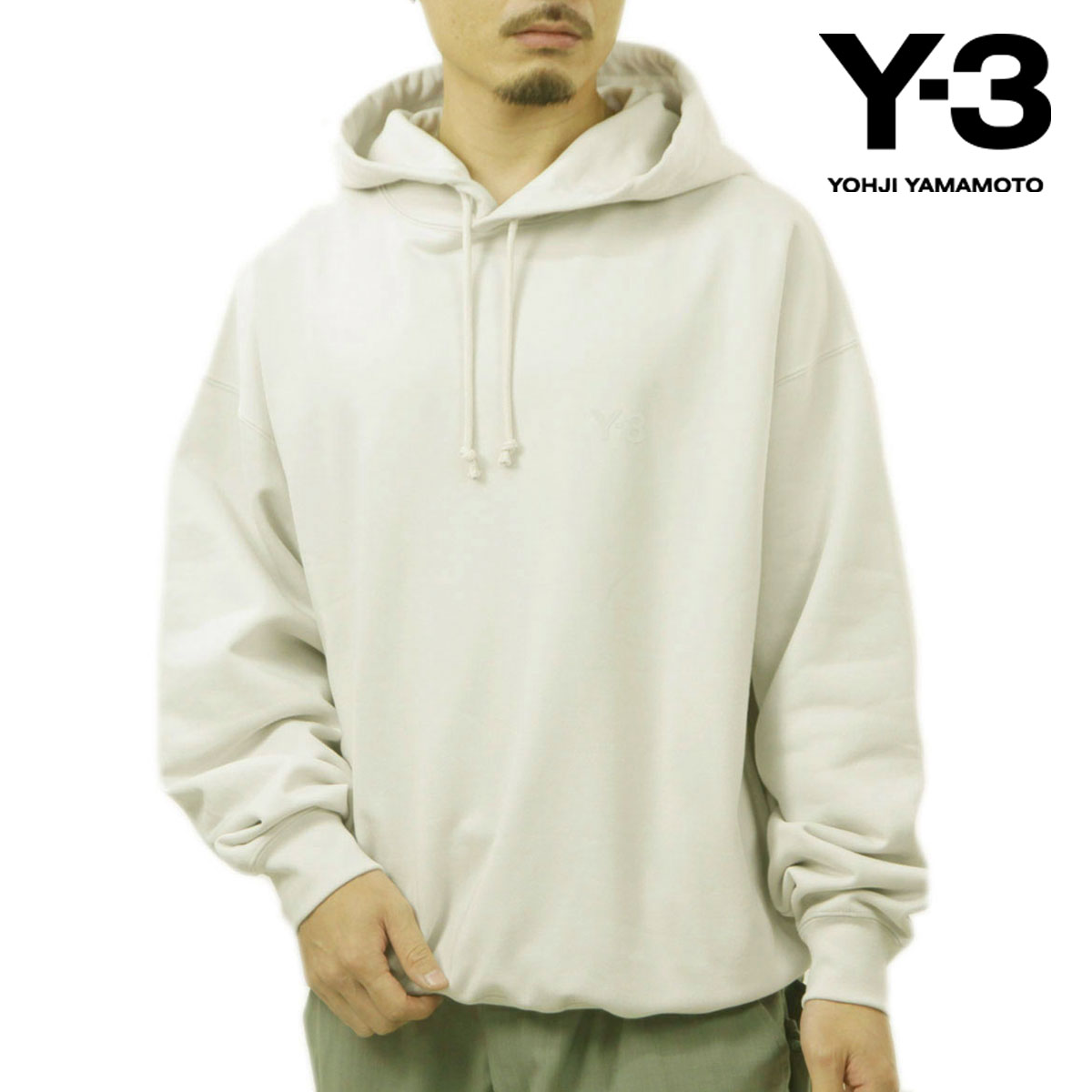 ワイスリー メンズ パーカー 正規品 Y-3 プルオーバー ロゴ フーディー FT HOODIE KA3114 CHALK PEARL ..