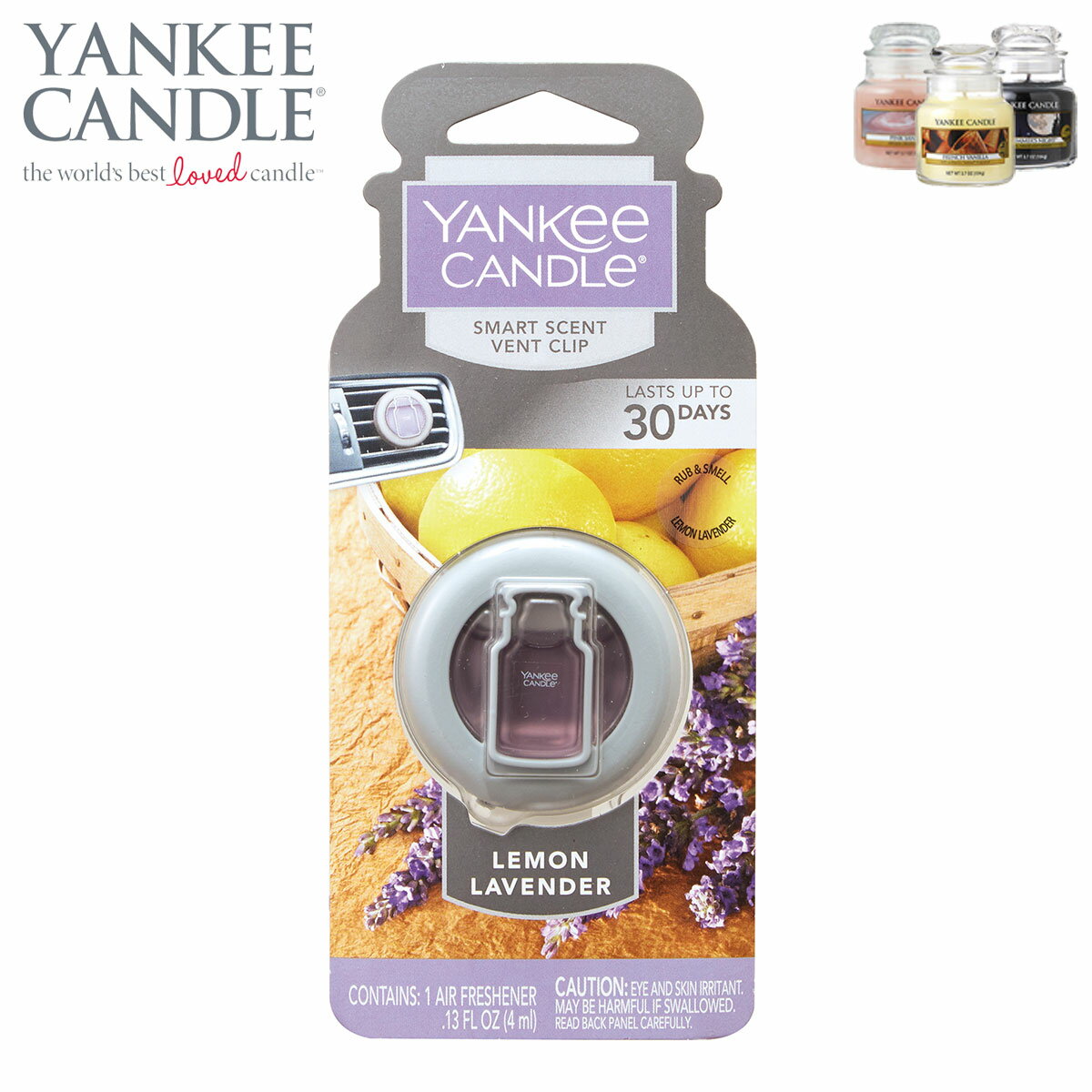 ヤンキーキャンドル フレグランス 正規販売店 YANKEE CANDLE 車用芳香剤 カーフレグランスクリップ レモンラベンダー K3310530