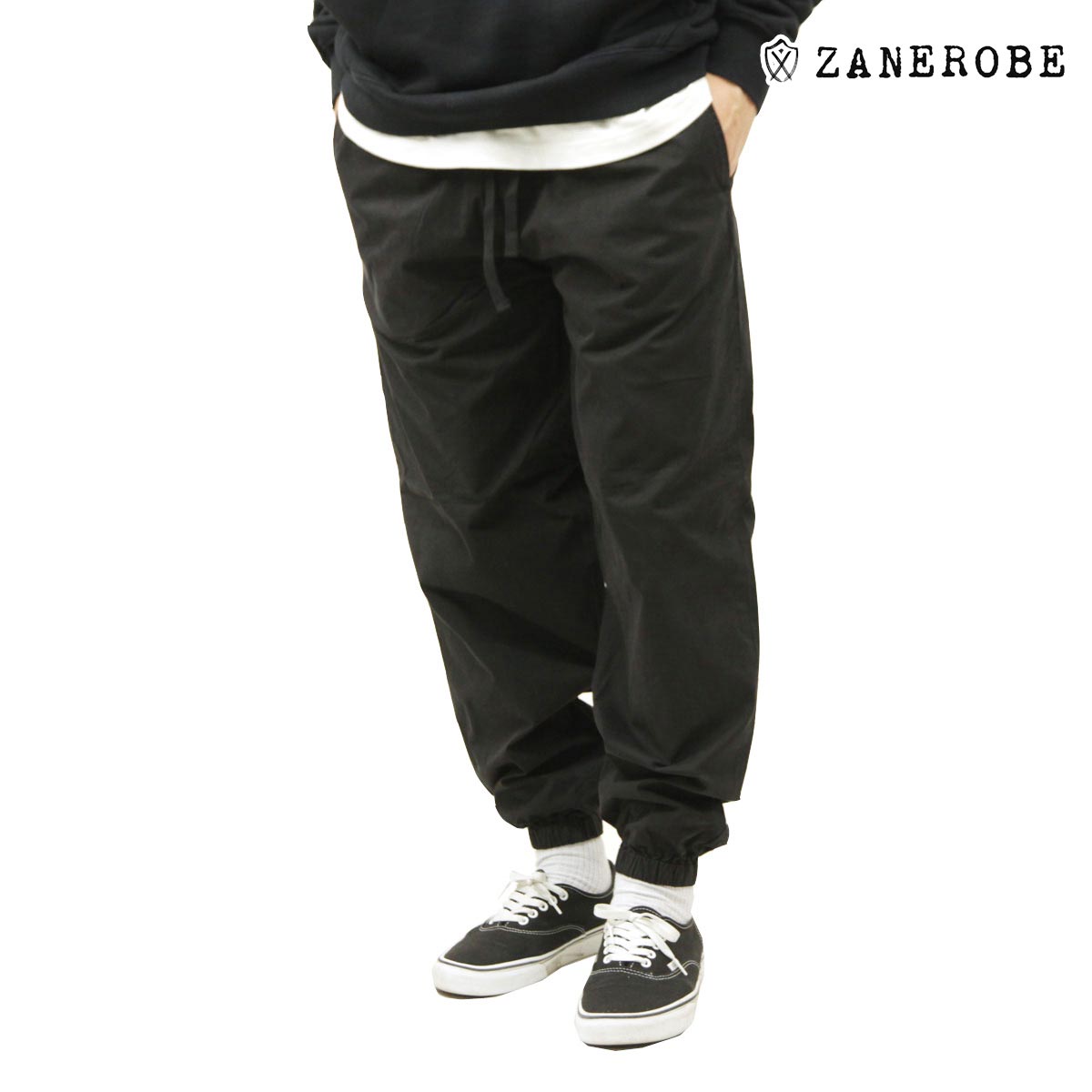 ゼンローブ ジョガーパンツ メンズ 正規販売店 ZANEROBE ボトムス ゼファー ZEPHYR JOGGER PANTS 715-DEL GD BLACK 父の日 プレゼント ラッピング