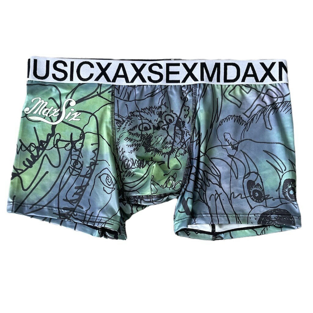 　GRAPHITY CAT ボクサーパンツ メンズ 全3サイズ M-XL 男性 オールシーズン ポリエステル デザイン オシャレ アート プレゼント 彼氏 旦那 父の日 ギフト クーポン お買い物マラソン