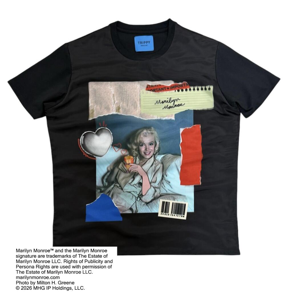 　MONROE LOVE BLACK Tシャツ メンズ ユニセックス レディース 半袖 白 全4サイズ S-XL 男性 女性 ポリエステル 3D トリッピー モンロー かわいい プレゼント ギフト 彼氏 旦那 クーポン お買い物マラソン