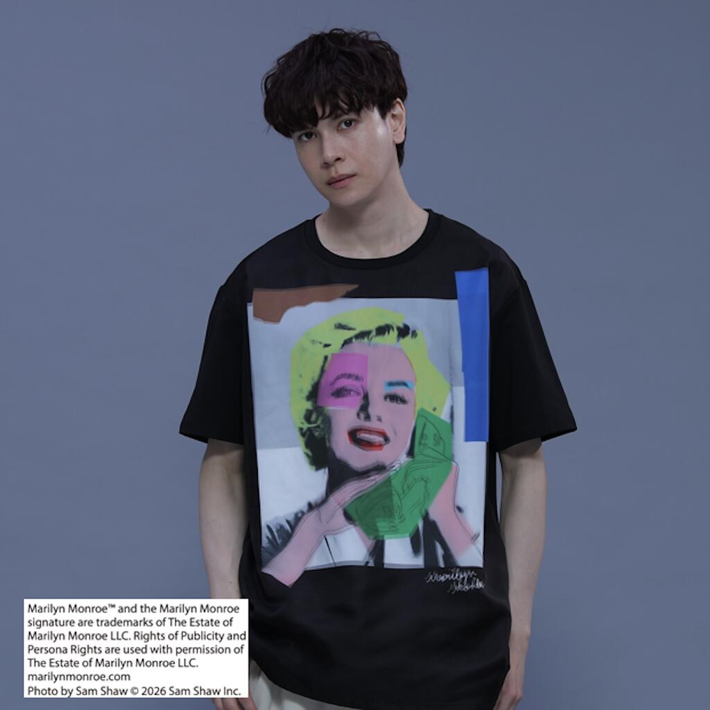 　MONROE SNAP PICTURE BLACK Tシャツ メンズ ユニセックス レディース 半袖 白 全4サイズ S-XL 男性 女性 ポリエステル 3D トリッピー モンロー かわいい プレゼント ギフト 彼氏 旦那 クーポン お買い物マラソン