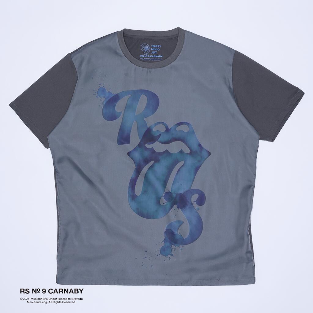 　ROLLING STONES LIP&TONG INK CHARCOLE Tシャツ メンズ ユニセックス レディース ローリングストーンズ 半袖 白 男性 女性 ポリエステル 3D トリッピー プレゼント ギフト 彼氏 旦那 クーポン お買い物マラソン