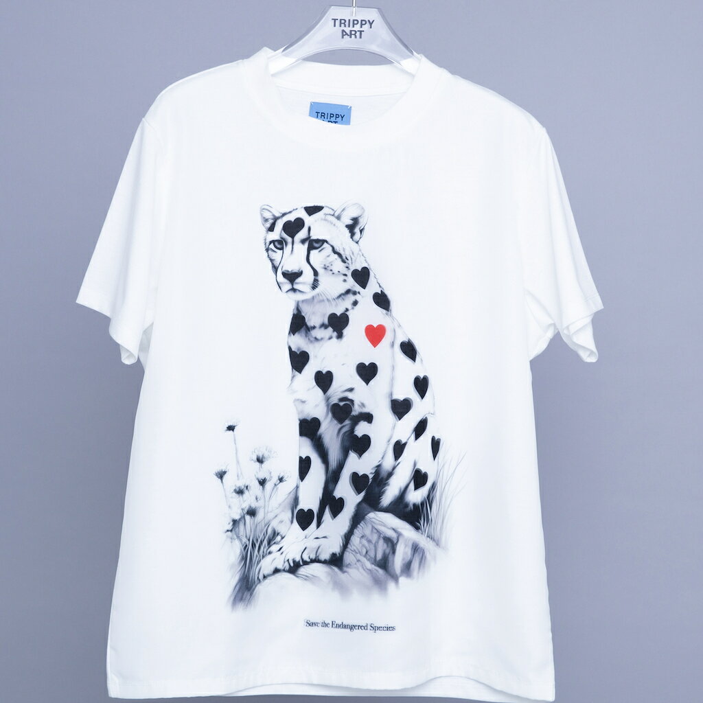  CHEETAH RED LIST Tシャツ メンズ ウィメンズ レディース 半袖 白 全4サイズ S-XL 男性 春夏用 ポリエステル 3D トリッピー プレゼント ギフト 彼氏 旦那 クーポン お買い物マラソン