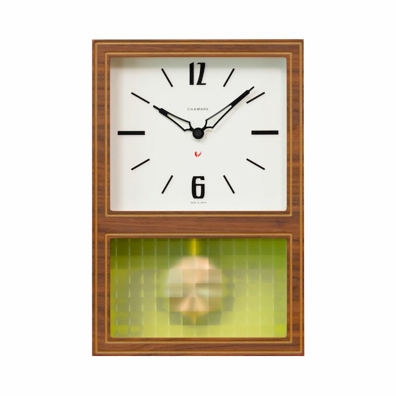  シャンブル GLASS PENDULUM CLASSIC ウォールナット 振り子時計 ウォールクロック 壁掛け時計 ロマン レトロ モダン 時計 アンティーク雑貨 インテリア 雑貨 アンティーク おしゃれ 時計