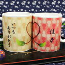 敬老の日 マグカップ ペア 名入れ 【Love ひょうたん ペアマグ】 おじいちゃん おばあちゃん 80代 プレゼント カップ ペアギフト 実用的 父親 母親 金婚式 銀婚式 夫婦 70代 90代 還暦祝い 古希 喜寿 傘寿 米寿 卒寿 お祝い 退職祝い 定年退職 記念品 翌々営業日出荷