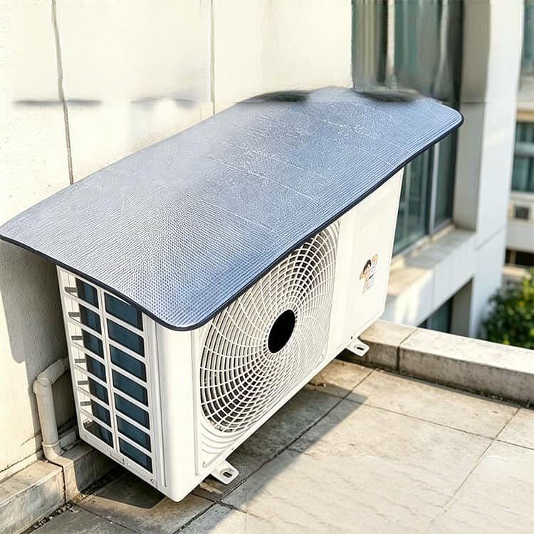 室外機 室外機カバー エアコン 日光対策 アルミ 大型 マグネット 日除け ワイド エ...