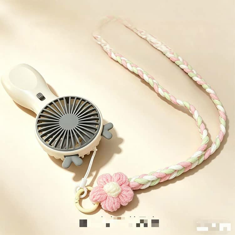 MIYABI99 楽天市場店のIDカード用 携帯ストラップ ストラップ ハンディファン用 首掛け 携帯扇風機用 スマホ用 社員証 落下防止 名札 ハンディファン用 ハンディーファン 編み込み 首掛けストラップ 軽量 ネックストラップ かわいい おしゃれ プレゼント｜アングル2