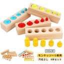 4本セット 円柱さし おもちゃ 木製パズル 円柱さし 知育玩具 はめこみ ベビー 子供 早期 教材 ブロック 形合わせ 5歳 オモチャ 感覚教育 4歳 モンテッ...
