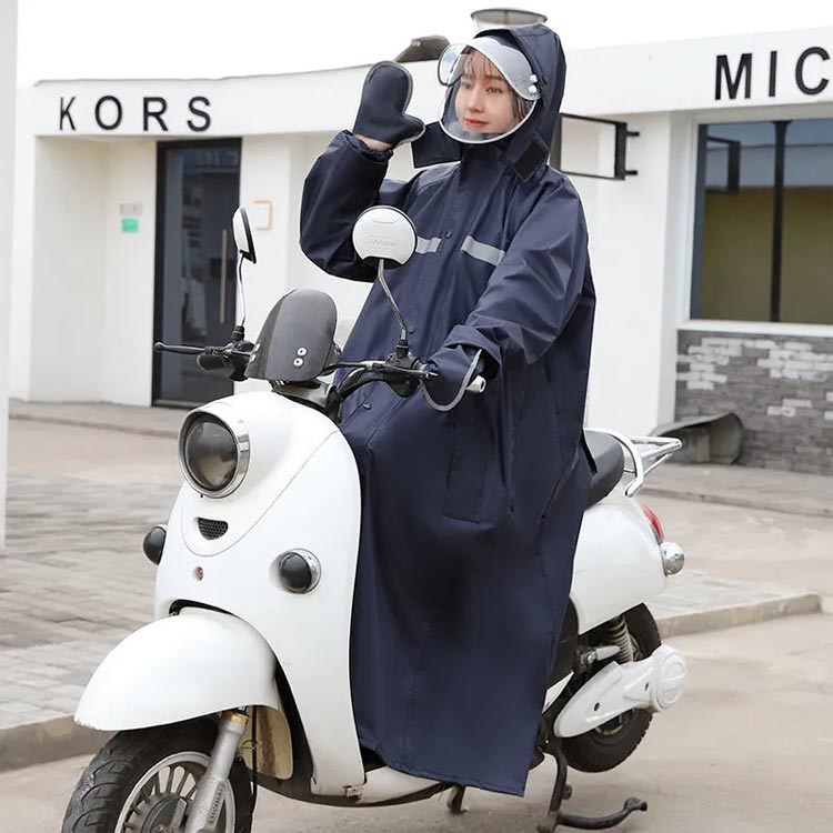 軽い 膝濡れない レインウェア 雨具 防水ポケット 反射材 自転車 手袋 一体型 通勤 梅雨 ママ 送迎 アウトドア キャンプ 防災 バイク ロング丈 台風 雨の日 大きいサイズ ゆったり 男女兼用