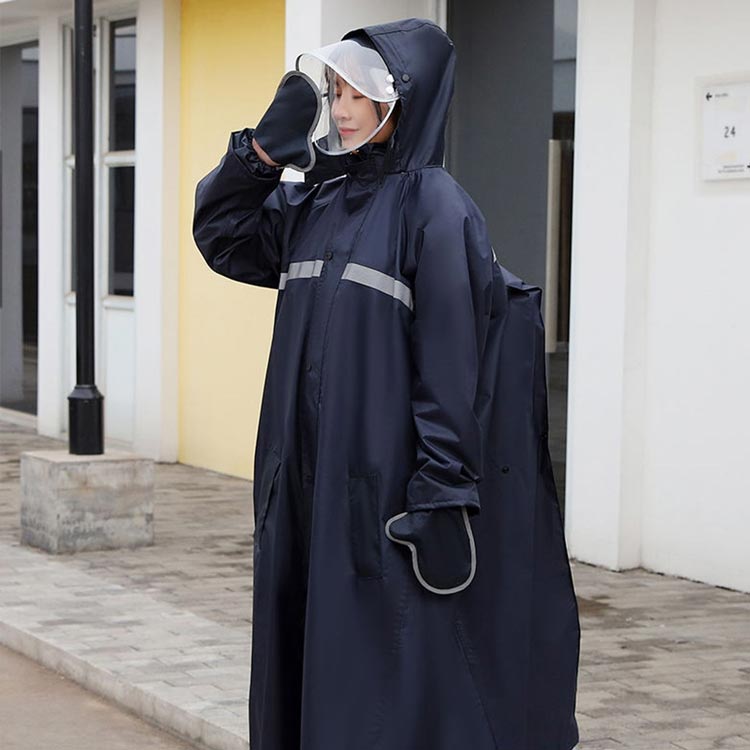 軽い 膝濡れない レインウェア 雨具 防水ポケット 反射材 自転車 手袋 一体型 通勤 梅雨 ママ 送迎 アウトドア キャンプ 防災 バイク ロング丈 台風 雨の日 大きいサイズ ゆったり 男女兼用