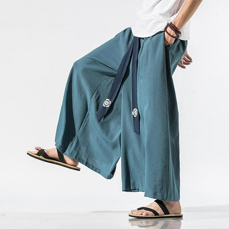 袴パンツ リラックス はかまパンツ ワイドパンツ ビッグシルエット ベルト付き サ...
