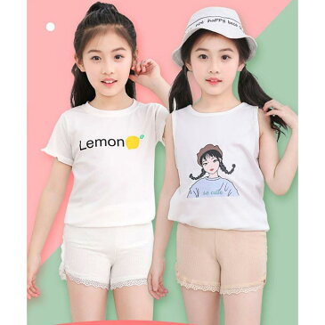 送料無料 ペチパンツ 女の子 見せパンツ インナーパンツ ペチコート ショートパンツ ショーツ コットン 子供用 キッズ スパッツ 3分丈 オーバーパンツ 下着 インナーウエア 制服用 安全ショーツ 下着