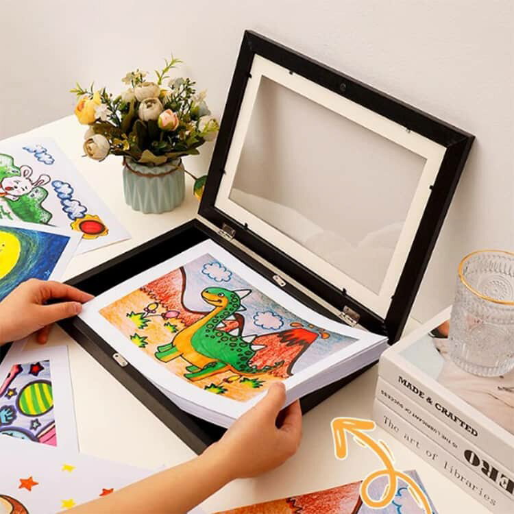 収納 アートフレーム 2個セット ディスプレイ 木製 マグネット 2個セット a4 飾る 子ども 絵 モダン 保存用 絵 額縁 子供 フレーム 作品 壁掛け 絵 画用紙 保存用 おしゃれ フォトフレーム ポスターフレーム 玄関 絵 絵画 ポスター 写真 作品 保管 絵画教室 孫 白 [2]