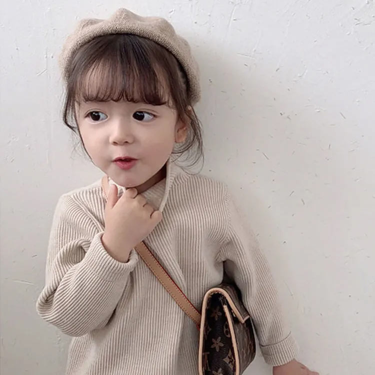 可愛い タートルネック ニット 子供用 ニット ハイネック ニットトップス 全10色 ...