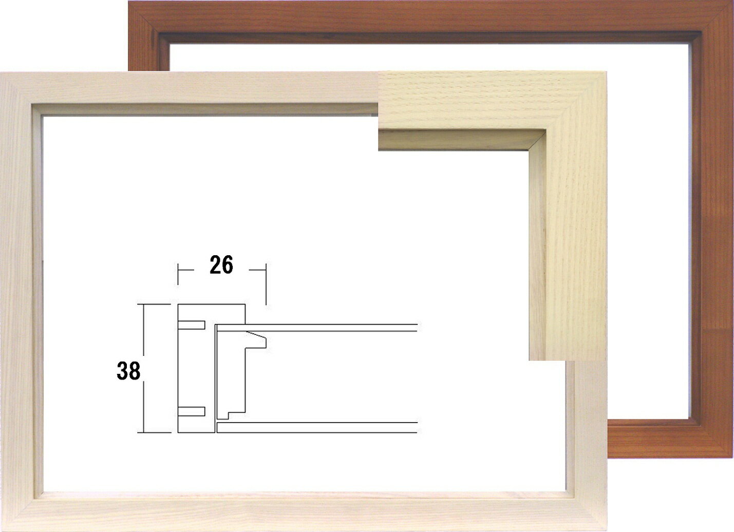 メーカー希望小売価格はメーカーカタログに基づいて掲載しています 商品に近い色で撮影しておりますがお客様のパソコンの環境などにより色彩が異なって見える場合がありますのであらかじめご了承くださいますようお願いいたします。色合いについてはどうぞお問い合わせ下さいませ。 同じサイズの他の油絵用額縁はは下記からご覧ください。 F0号　 SM　 F3号　 F4号　 F6号　 F8号　 F10号　 F12号　 F15号　 F20号　 P・Mサイズ、25号以上につきましてはお問い合わせ下さいませ。 【ご参考】寸法一覧表 　 人物（Figure） 風景（Paysage） 海景（Marine） 0号 17.9×13.9 17.9×11.8 17.9×10.0 S.M. 22.7×15.8 − − 3号 27.3×22.0 27.3×19.0 27.3×16.1 4号 33.4×24.3 33.4×21.2 33.4×19.1 6号 40.9×31.8 40.9×27.3 40.9×24.3 8号 45.5×37.9 45.5×33.3 45.5×27.3 10号 53.0×45.5 53.0×40.9 53.0×33.3 12号 60.6×50.0 60.6×45.5 60.6×40.9 15号 65.2×53.0 65.2×50.0 65.2×45.5 20号 72.7×60.6 72.7×53.0 72.7×50.0 25号 80.3×65.2 80.3×60.6 80.3×53.0 30号 90.9×72.7 90.9×65.2 90.9×60.6 40号 100.0×80.3 100.0×72.7 100.0×65.2 50号 116.7×90.9 116.7×80.3 116.7×72.7 60号 130.3×97.0 130.3×89.4 130.3×80.3 80号 145.5×112.1 145.5×97.0 145.5×89.4 100号 162.1×130.3 162.1×112.1 162.1×97.0 120号 193.9×130.3 193.9×112.1 193.9×97.0 150号 227.3×181.8 227.3×162.1 227.3×145.4 200号 259.1×193.9 259.1×181.8 259.1×162.1店長より：シンプルでスッキリとしたデザインで作品を引き立てる額縁です。表面：ガラス 　手前から　ホワイト・ライトブラウン