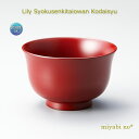 越前塗 Lily 食洗機対応 椀 古代朱 φ11.3×7.2cm日本製 漆塗り 洗浄機対応 お椀 汁椀 多用椀