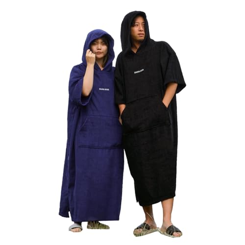 [SAUNA NOVA 瞑想 サウナ ポンチョ] コットン100% ロング 大きめ オーガニックコットン タオル生地 サ..