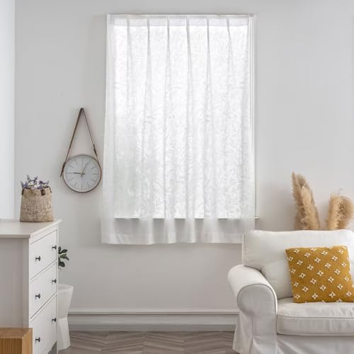 YKFN レースカーテン 夜も透けない 120cm丈 幅100cm 1枚 ミラーレースカーテン 小窓 遮光 外から見えにくい カーテン レース 夜も見えない 春...