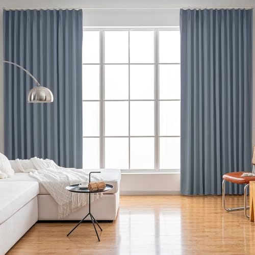 YKFN 遮光カーテン 240cm丈 幅150cm 2枚組 カーテン 遮光 小窓 ドレープカーテン UVカット 断熱 保温 防音 遮熱 昼夜目隠し 防寒 省エネ 節電対策 おしゃれ 北欧 厚手 無地 仕切り アジャスターフ