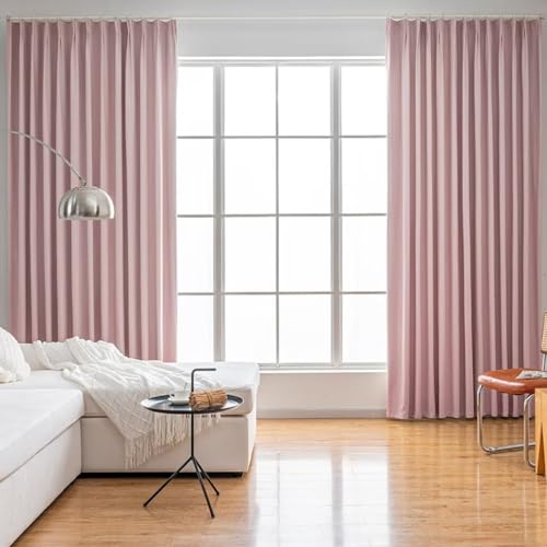 YKFN 遮光カーテン 240cm丈 幅150cm 2枚組 カーテン 遮光 小窓 ドレープカーテン UVカット 断熱 保温 防音 遮熱 昼夜目隠し 防寒 省エネ 節電対策 おしゃれ 北欧 厚手 無地 仕切り アジャスターフ