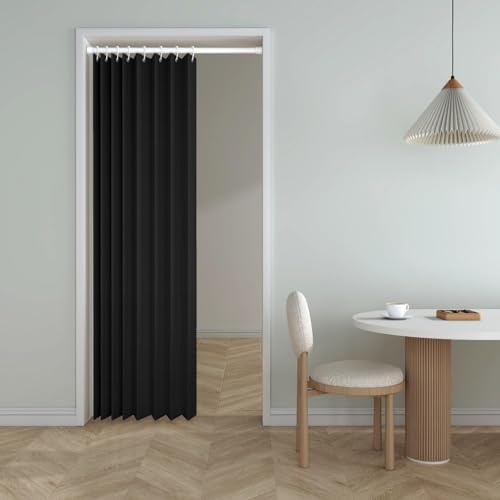 GMUMU 間仕切りカーテン のれん 断熱保温 1cmオーダー可 おしゃれ アコーディオンカーテン 防音 冷気 間仕切り パタパタカーテン 無地 形状記憶 部屋 目隠し 遮光遮像 シャワーカーテン 防水