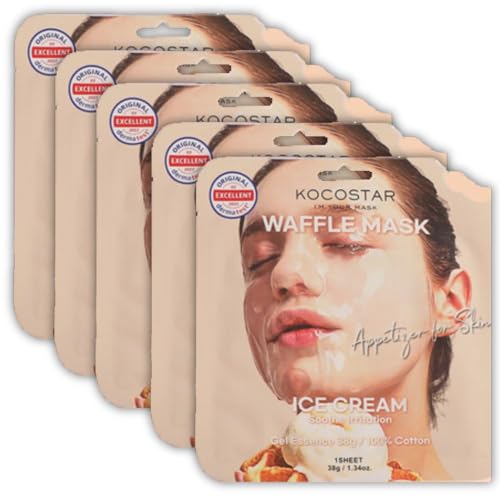  KOCOSTAR åץޥ ꡼ 5祻å WAFFLE MASK ice cream å ޥѥå ȥޥ ...
