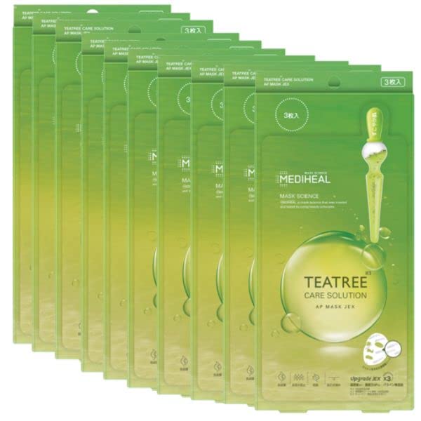 メディヒール mediheal シートマスク フェイスパック 顔パック 25ml (3枚×10箱) 30枚入り ティーツリー ケアソリューション マスクパック ...