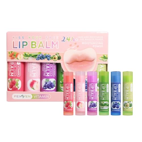 YAYAMIYA リップクリーム 6個 唇 保湿 フルーツ味リップバーム ストロベリー、ピーチ、グレープ、アロ..