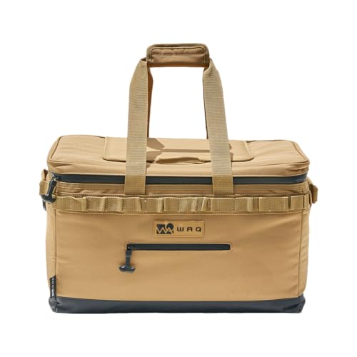 WAQ クーラーボックス (M) 42L ソフトタイプ Sサイズ Mサイズ ソロ用 ファミリー用 レジャー (Mサイズ, TAN(タン))