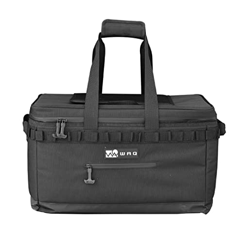 WAQ ソフトクーラーボックス (S/Mサイズ) 33L 42L ソフトタイプ ソロ用 ファミリー用 レジャー (Mサイズ, BLACK(ブラック))