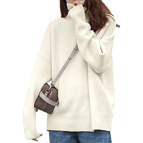 Beylimcy ニット セーター レディース ハイネック 着痩せ 体型カバー タートルネックセーター 長袖 暖..