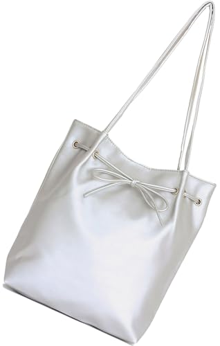 [アルトローズ] シルバー トートバッグ レディース トート 大容量 大きめ 2way ハンドバッグ 肩掛けバ..