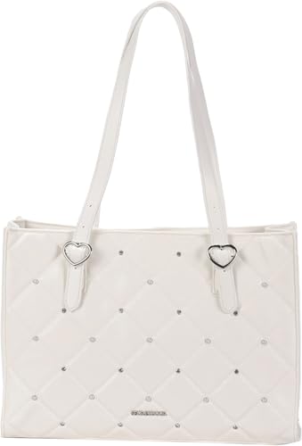 [アルトローズ] アイボリー トートバッグ レディース トート 大容量 大きめ 2way ハンドバッグ 肩掛け..