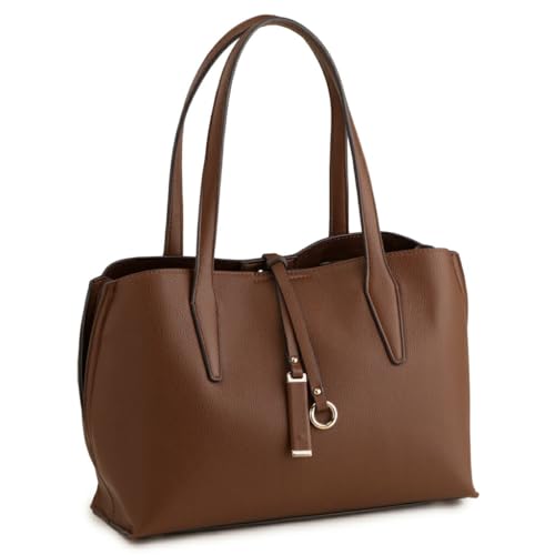 [プラグマ] トートバッグ レディース 軽量 フェイクレザー トート 上品 大人 きれいめ くすみカラー タ..