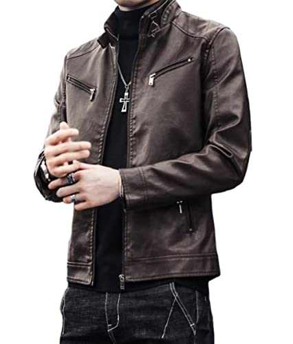 （BaLuoTe）レザージャケット メンズ ライダースジャケット レザーコート レザーコート かっこいい 革..