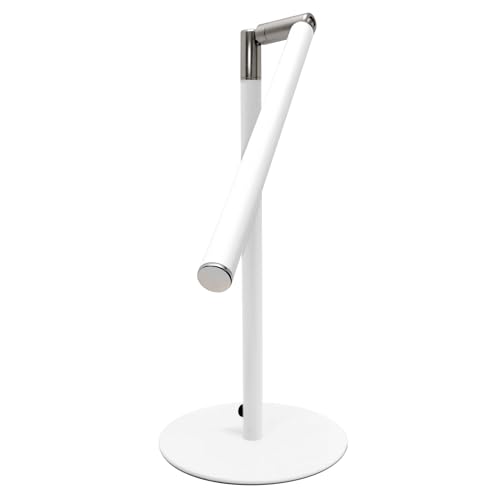 LED デスクライト おしゃれ 目に優しい 調光 角度調整 電気スタンド スタンドライト デスクスタンド 卓上ライト 間接照明 学習机 読書 オフィス 勉強 寝室 照明 テレワーク (deko001-wh／ホワイ