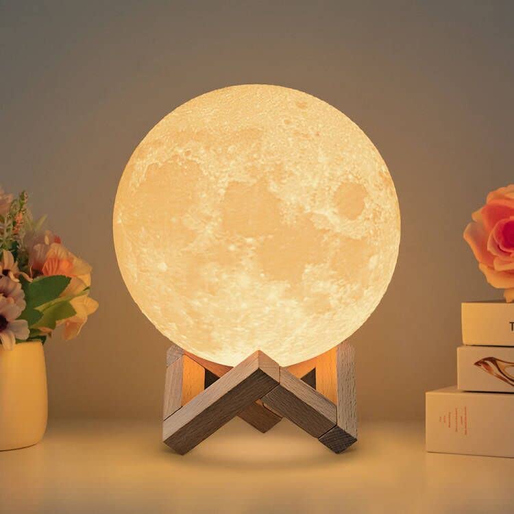 TOOGE 間接照明 おしゃれ プレゼント 女性 人気 月ライト【4代目】 3Dプリント usb充電 タッチ調光 無段階調光 誕生日プレゼント