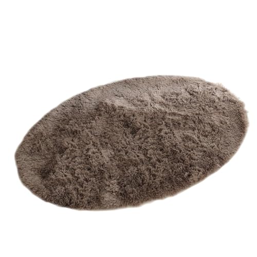 グラムスタイル ラグ 洗える 楕円形 90x130cm ラグマット 滑り止め付 抗菌 防臭 オールシーズン対応 グレージュ