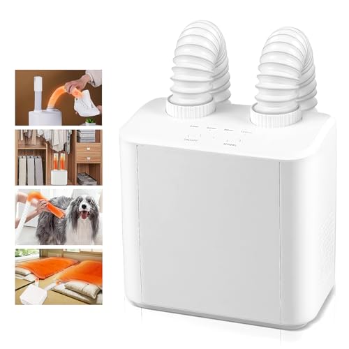 SWIMSNOW 乾燥機 靴乾燥機 シューズドライヤー【一台三役】伸縮式ダブルノズル 4段階タイマー機能搭載 スマート定温 除菌消臭 パワフルに乾燥 湿気対策 ダニ退治 ペット用ドライヤー シンプ