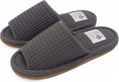 [エンプティオ] ワッフル スリッパ 室内 洗える 歩きやすい 病院 ベランダ エレガント フォーマル レディース ふわふわ 学校用 事務所 モコモコ 蒸れない 前開き もこもこ 静音 来客用 ルー