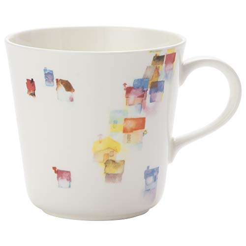 NARUMI(ナルミ) マグカップ 黄色い傘の少女 いわさきちひろ 340cc イエロー かわいい 大きめ プレゼント 電子レンジ温め 食洗機対応 日本製 ギフト箱入り 52097-2923