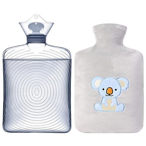 TONGMO 湯たんぽ かわいいカバー付き 容量 1.8L エコ湯タンポ お湯入れ 電気不要 柔らか ゆたんぽ 防寒グッズ あったかグッズ 足 冷え対策 生理期最適(1)