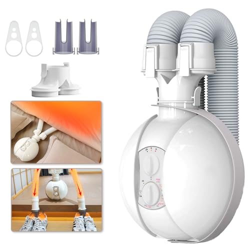 evove 布団乾燥機 ふとん乾燥機 小型 【2025年増強版 PL保険付き】 ダブル送風ホース 布団2枚・靴2組対応 あたため ダニ退治 速暖 速乾 時短乾燥 簡単操作 除湿 消臭 ダニ対策 梅雨対策 花粉対