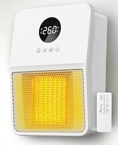 ヒーター 壁掛け 人感センサー付き セラミックヒーター 【ヒートショック対策・2秒速暖・3way使用】 暖房器具 大風量 電気ストーブ ファンヒーター 3段階調整 800W/1200W ディスプレイ表示 切